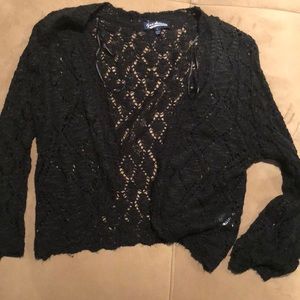 Black 3/4 length size L cardigan
